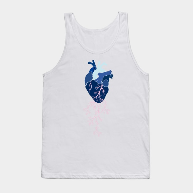 Blue heart. Tank Top by candelanieto